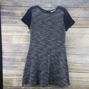LOFT size 14 dress raglan sleeve black fit/flare